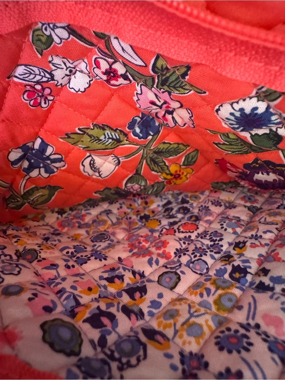 Vera Bradley Coral Floral Iconic Large Cosmetic Travel Bag